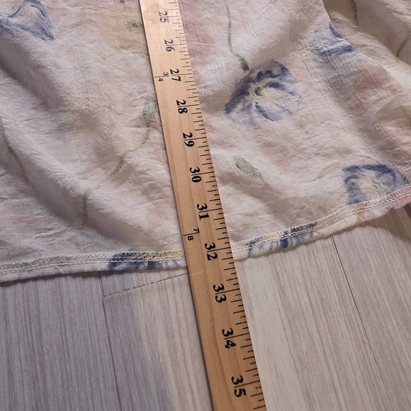 Vintage‎ Concept M Floral Open Cardigan Duster Cover Up Lightweight Sheer Kimono - Picture 7 of 7